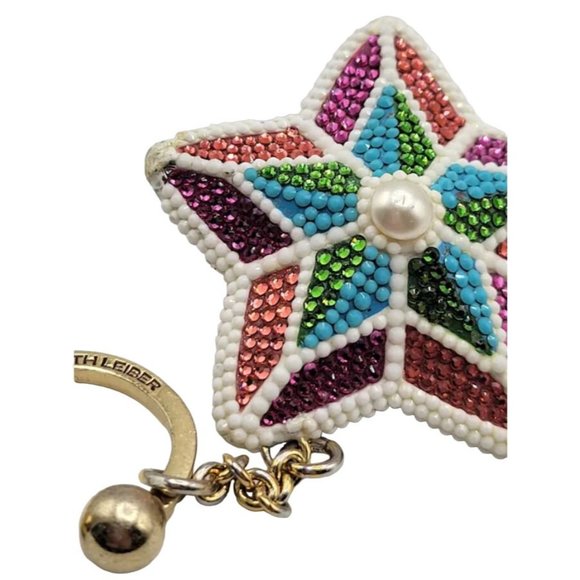 Vintage Judith Leiber Rare Jewel Encrusted Star Key Chain (A2641) - Picture 6 of 12